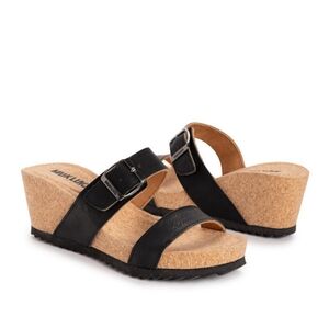 MUK LUKS WOMEN'S WINONA WEDGE SANDALS SIZE 10 NIB